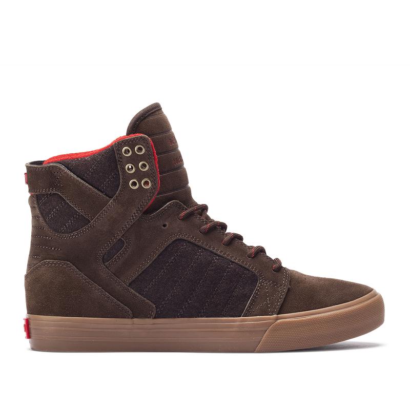 Buty Supra SKYTOP - Sneakersy Wysokie Męskie - Brązowe (KDSV-92536)